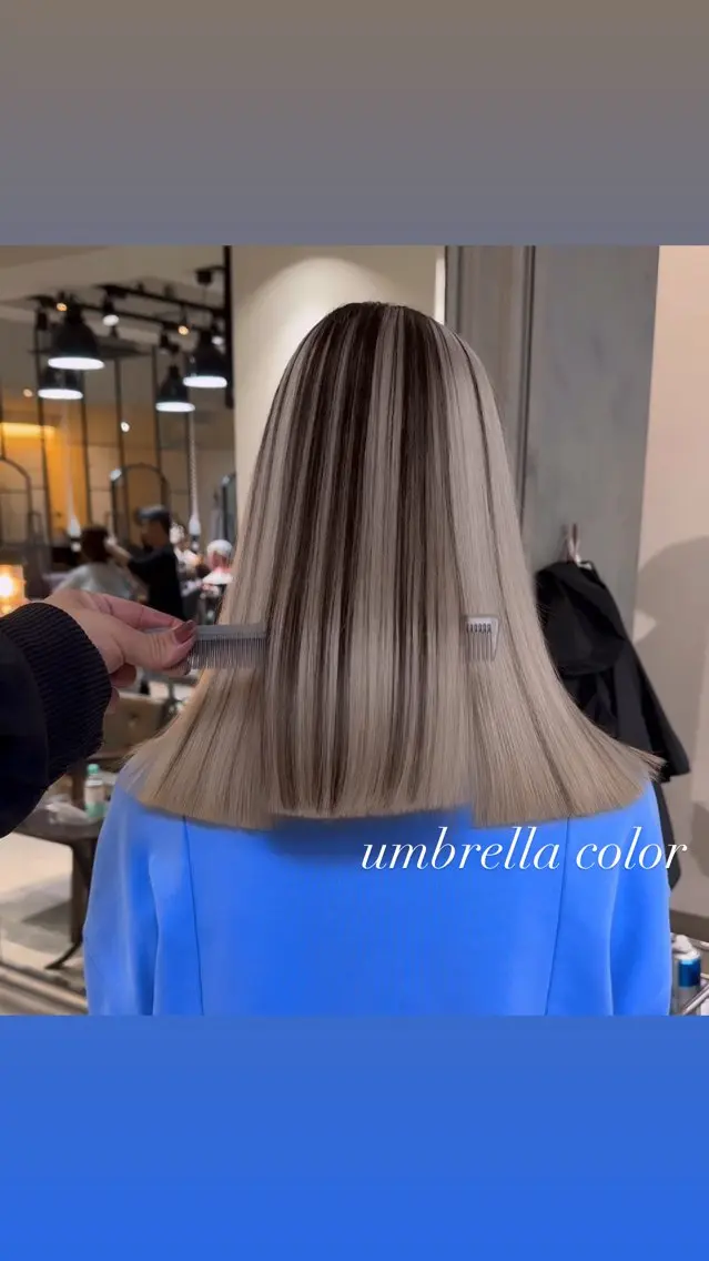 セミロング カラー カット ヘアカラー トリートメント ヘアセット 💜ハイトーン💛 マジカルかいちゃんのヘアスタイル