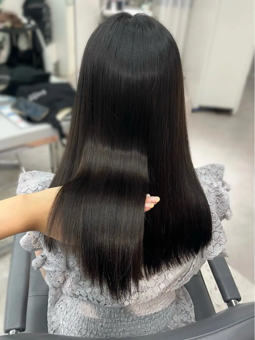 セミロング カラー 無料カットモデル💞 ピンク💞みどりのヘアスタイル