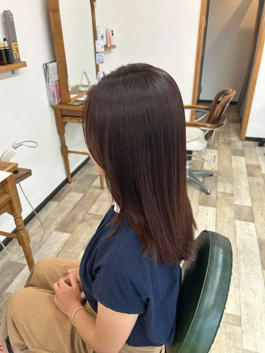 セミロング 縮毛矯正 Rin ku-to andCのヘアスタイル