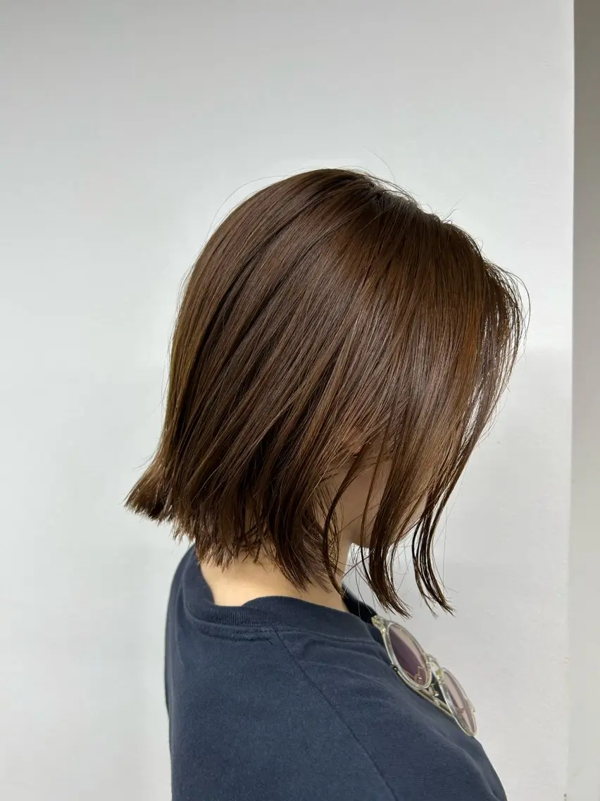 ショート カラー レイヤー ボブ パーマ towaのヘアスタイル