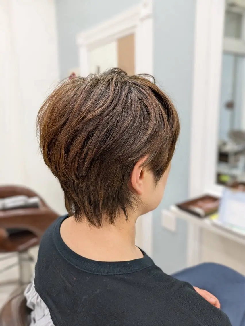 ショート ショートヘア ヘアカラー 🌸押上／保谷 かおり／ママ美容師のヘアスタイル