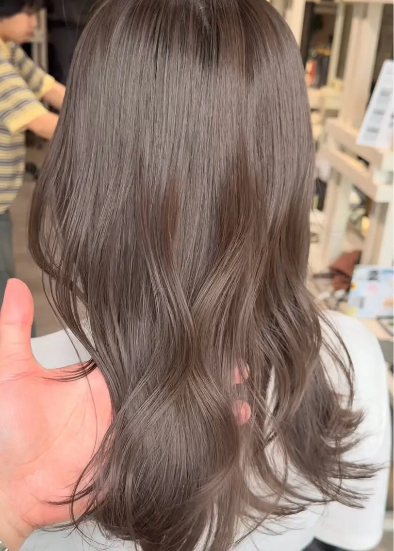 ミディアム カット ヘアカラー トリートメント ✨透明感カラー 恵比寿HAYATO✨のヘアスタイル