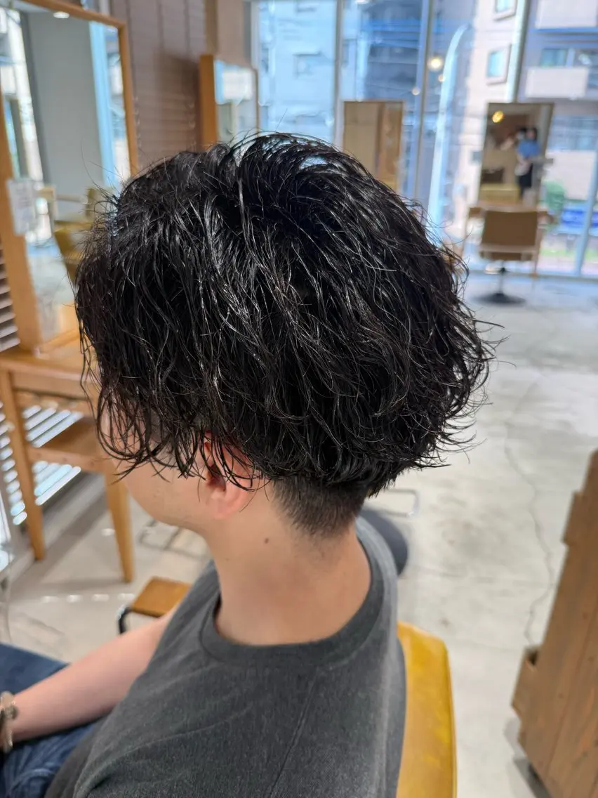 パーマ メンズ 鈴木弥月/大人ボブ× 透明感カラーのヘアスタイル