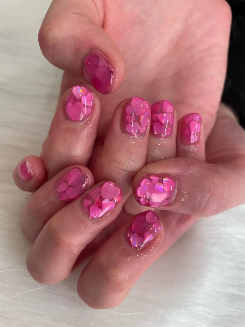 ネイル ハート バレンタイン salon lafleurのネイルデザイン