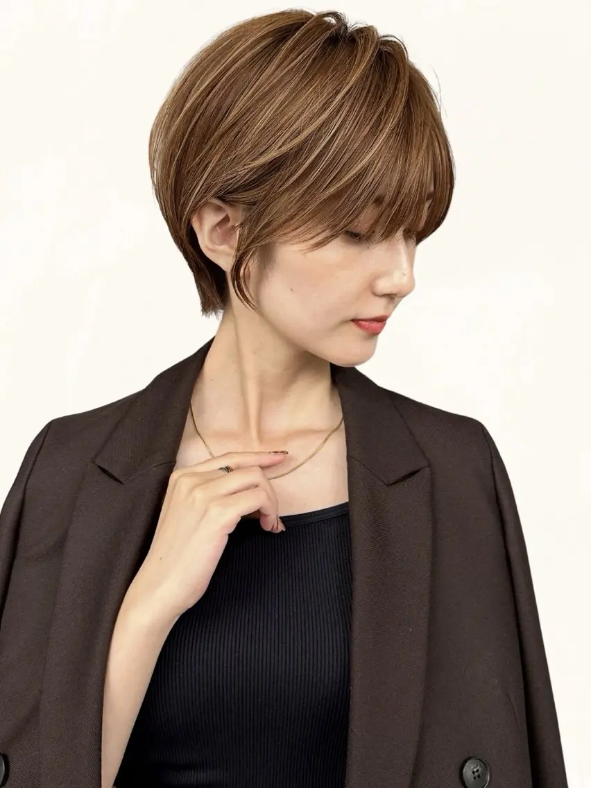 ショート カラー カット ヘアカラー ハイライトNo.1☆ ゆうのヘアスタイル