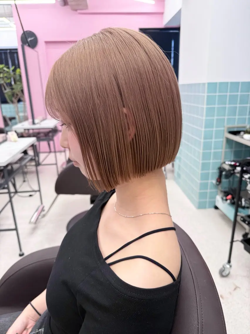 ショート ボブ カット ヘアカラー トリートメント REN /名駅のヘアスタイル