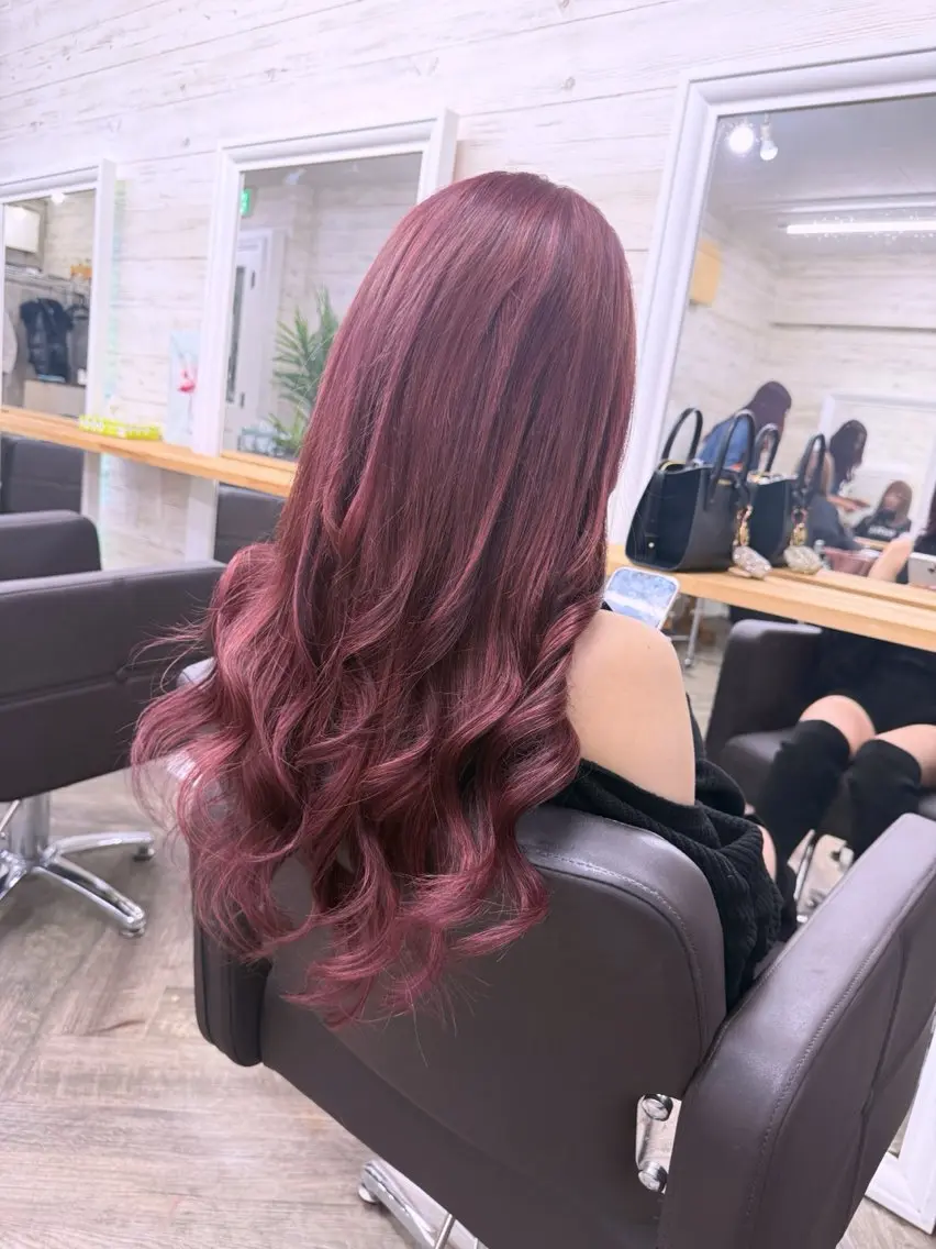 ロング シールエクステ エクステ ヘアカラー エクステ 北沢 隆のヘアスタイル