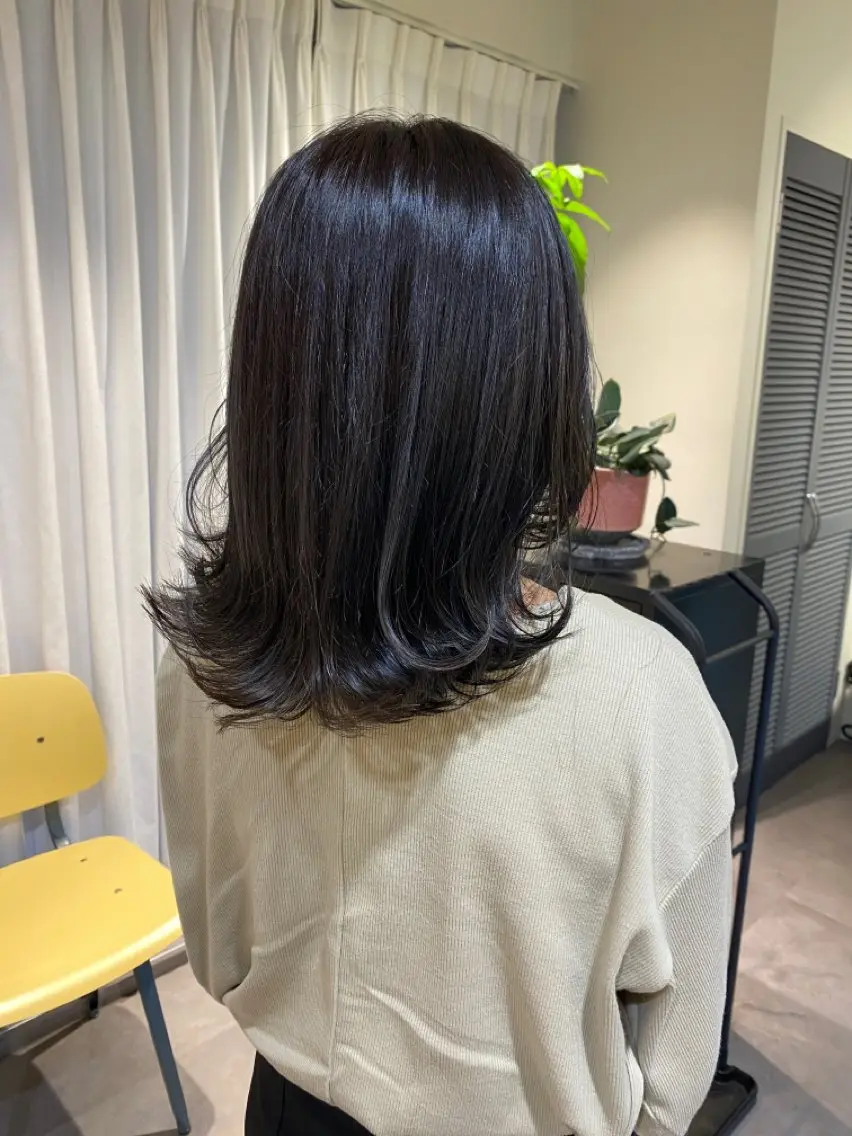 セミロング カラー 当日予約大歓迎💗 依田瑞希のヘアスタイル
