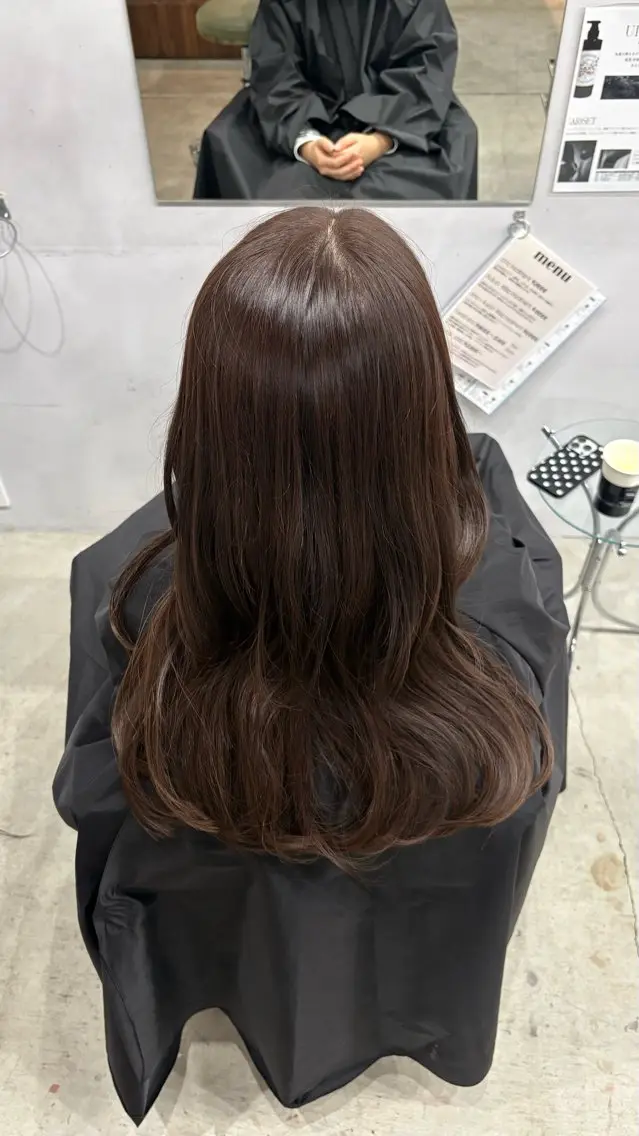 セミロング カラー ヘアカラー 艶カラー / あおいのヘアスタイル