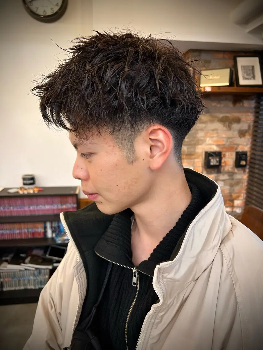 ショート パーマ メンズパーマ メンズカットYUKIのヘアスタイル