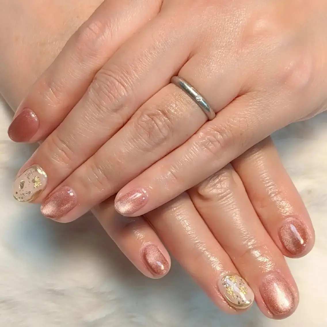 ネイル マグネットネイル 春ネイル m&pPrivate nailsalonのネイルデザイン