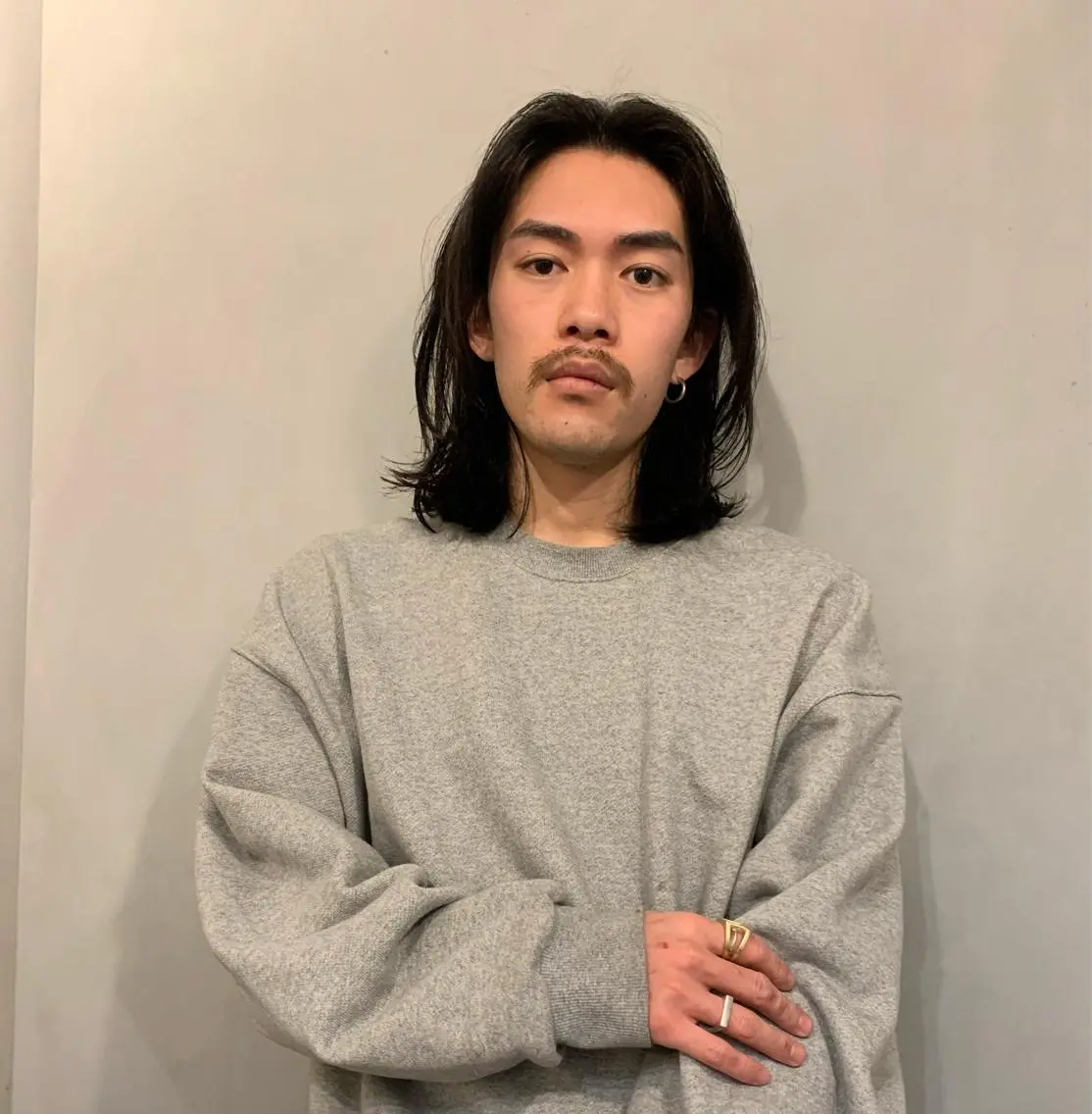 ミディアム メンズ ボブ 美髪・シールエクステ ホソタニリョウコのヘアスタイル