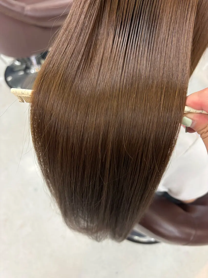 カラー ブラウンカラー オレンジ ヘアカラー 中野穂望香￤倉敷￤ 中庄￤トレンドカラーのヘアスタイル