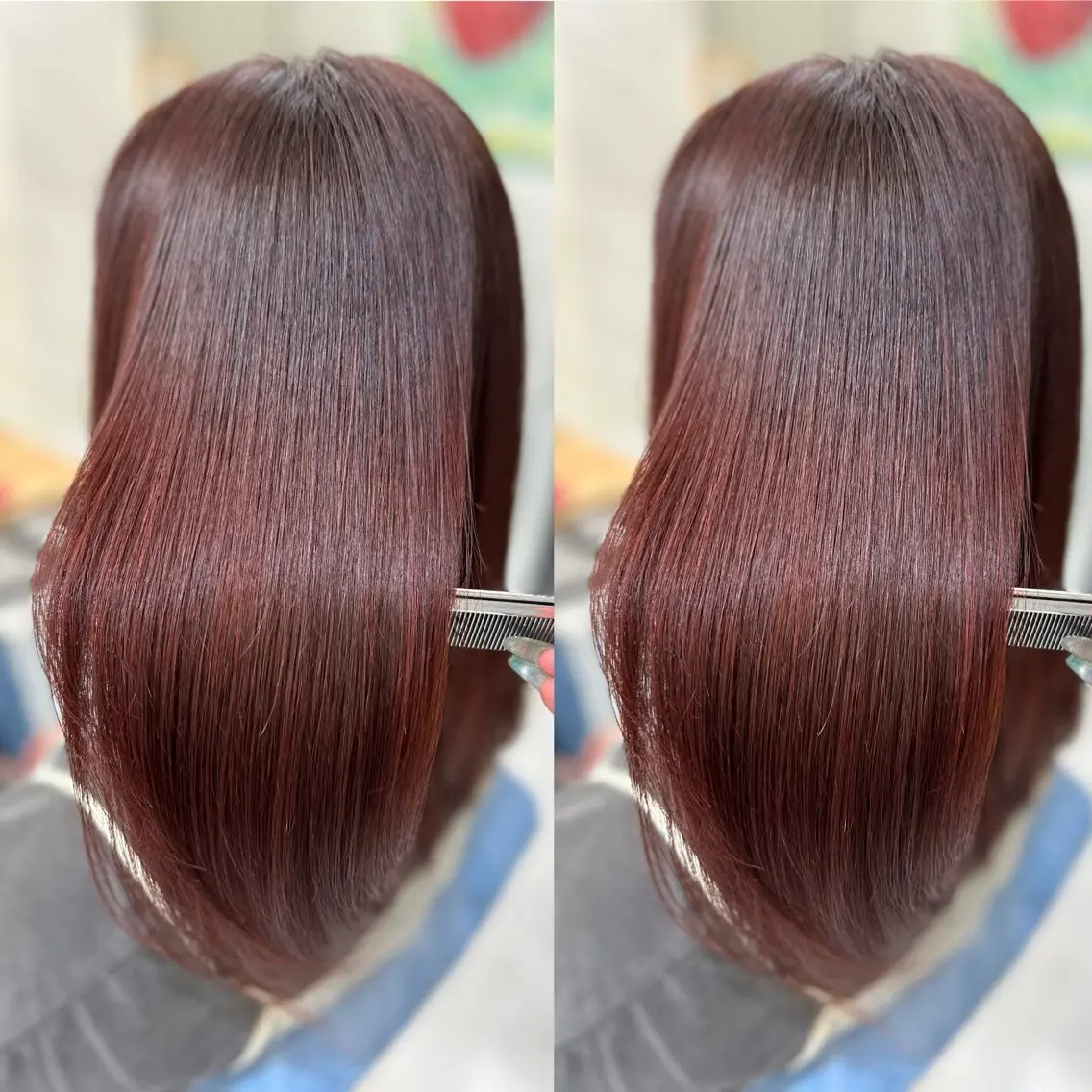ロング カラー 髪質改善🩵縮毛矯正 代々木/木下のヘアスタイル