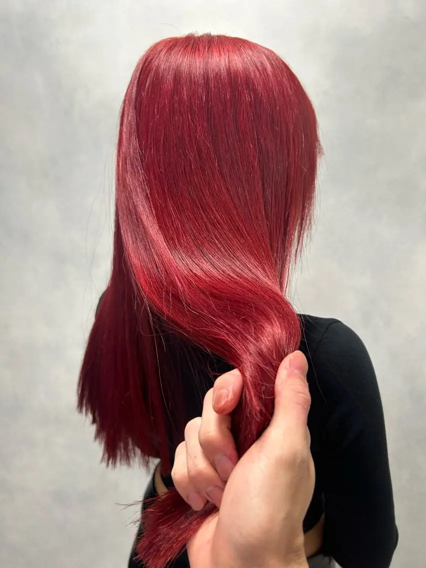 ロング カラー レッドカラー ravens代表 ヒロムのヘアスタイル