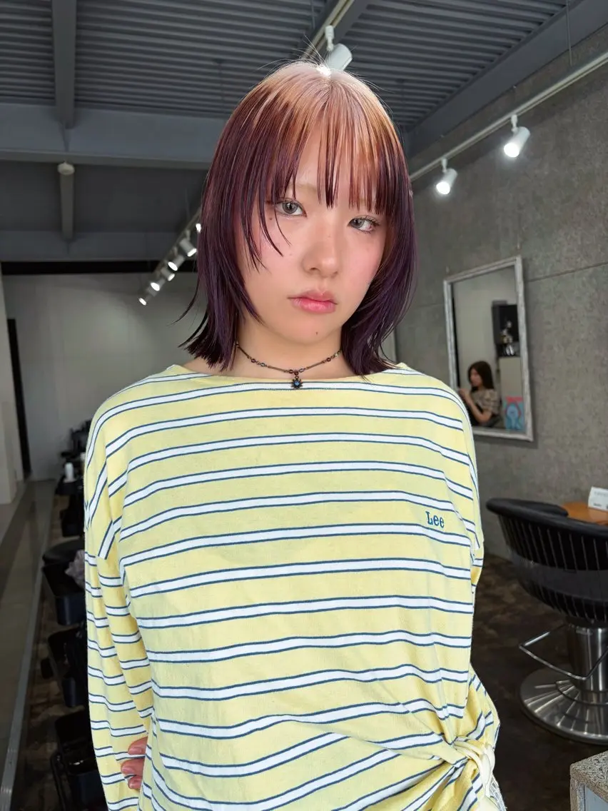 ミディアム カラー ヘアカラー eim AYUKAのヘアスタイル