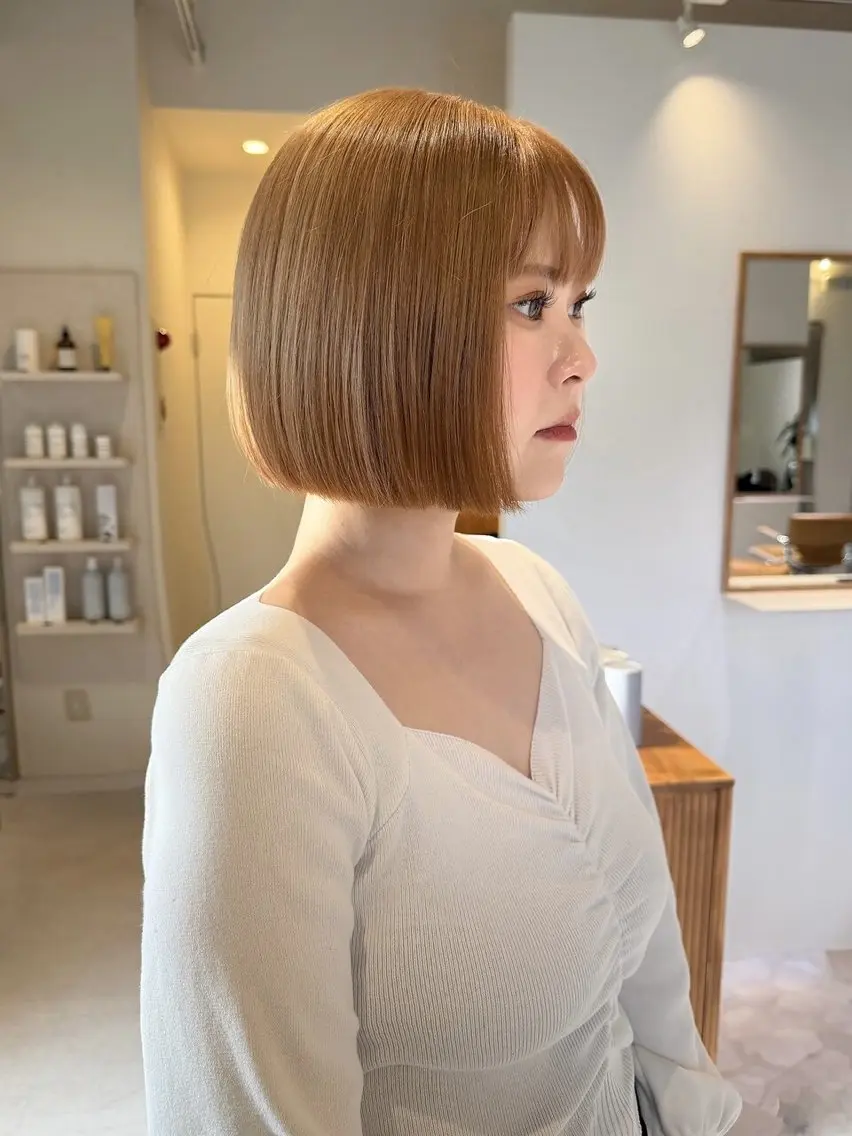 ショート カラー パーマ🌀/縮毛🪡 透明感カラー🧊のヘアスタイル