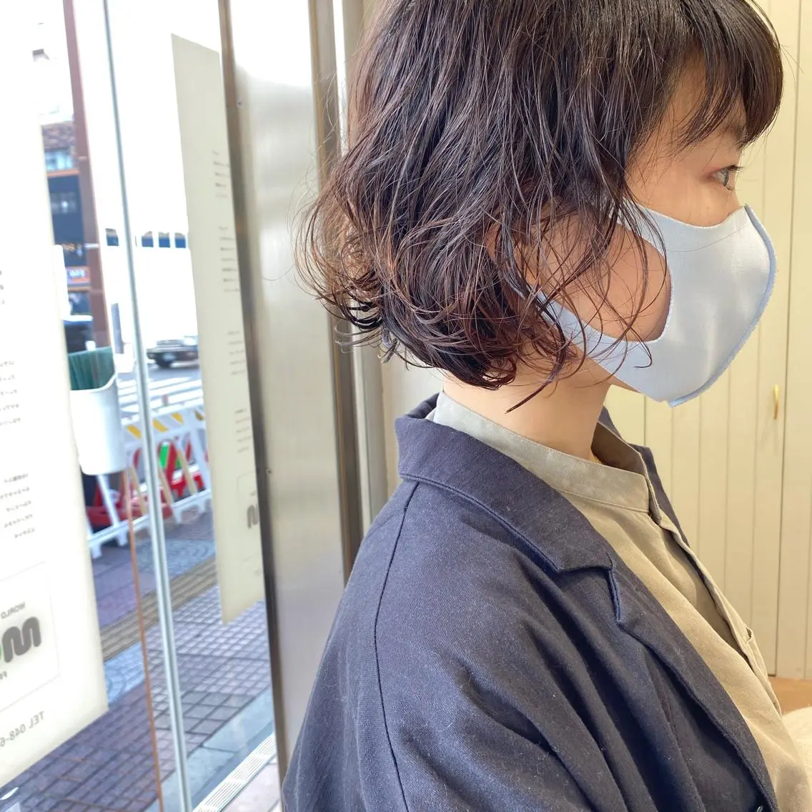【カット+前髪パーマor前髪ストレート】仕事に行く時は結んで前髪だけ巻く!という方にオススメ。の写真