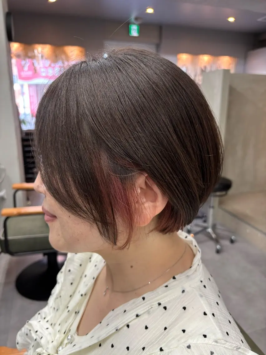 ショート カラー ショートボブ ピンクカラー ボブ ショートヘア nico 麻生 やまざきれいのヘアスタイル