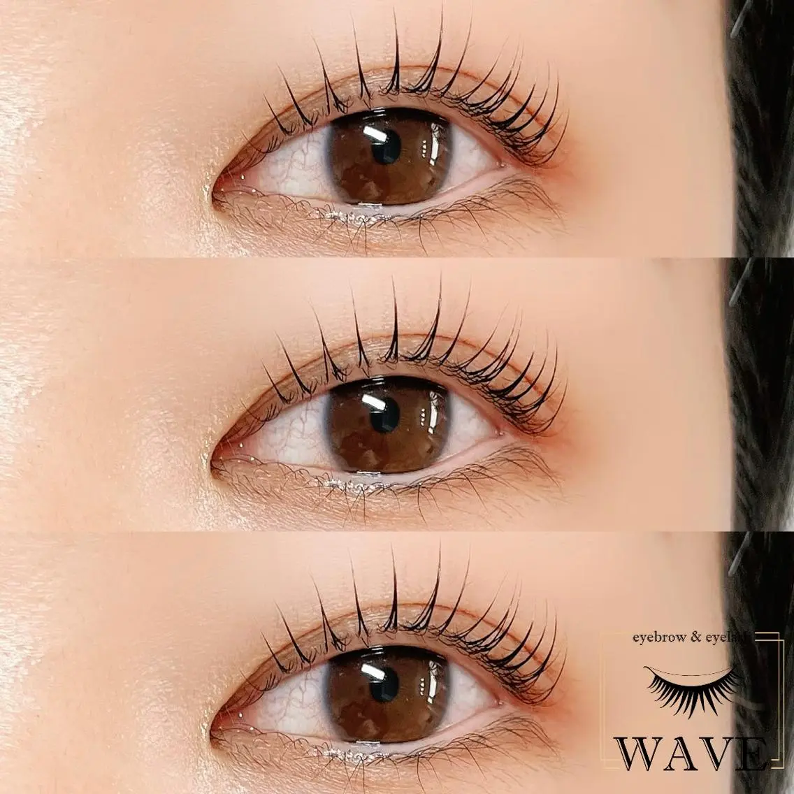 マツエク・マツパ 束感まつ毛 韓国風マツエク パリジェンヌラッシュリフト brow&lash WAVEのマツエク・マツパデザイン