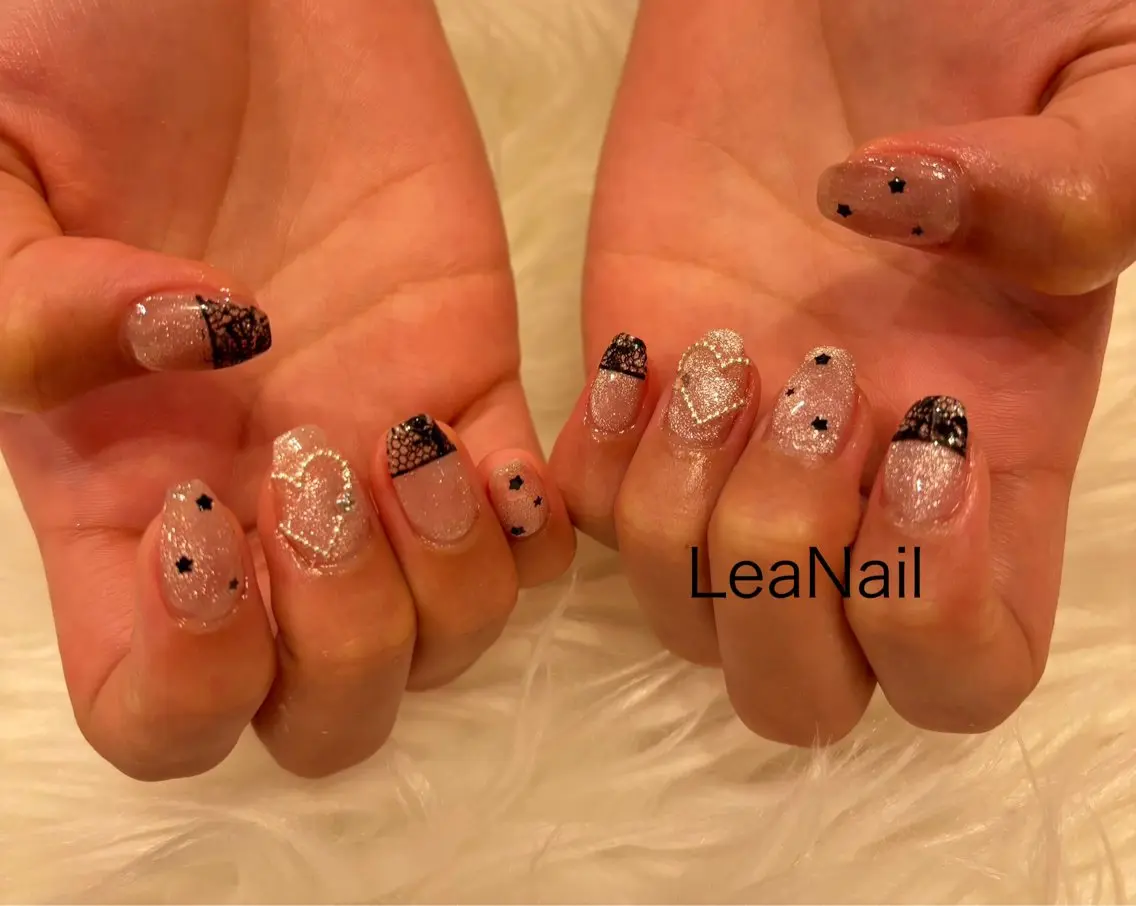 ネイル レース マグネットネイル 持ち込み Lea Nailのネイルデザイン