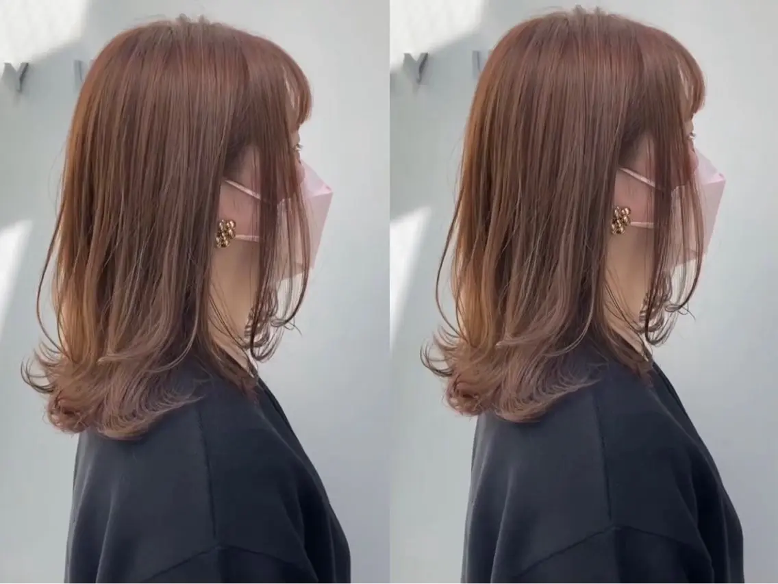 セミロング ヘアカラー KOHARU🌺 /仙台/透明感カラーのヘアスタイル