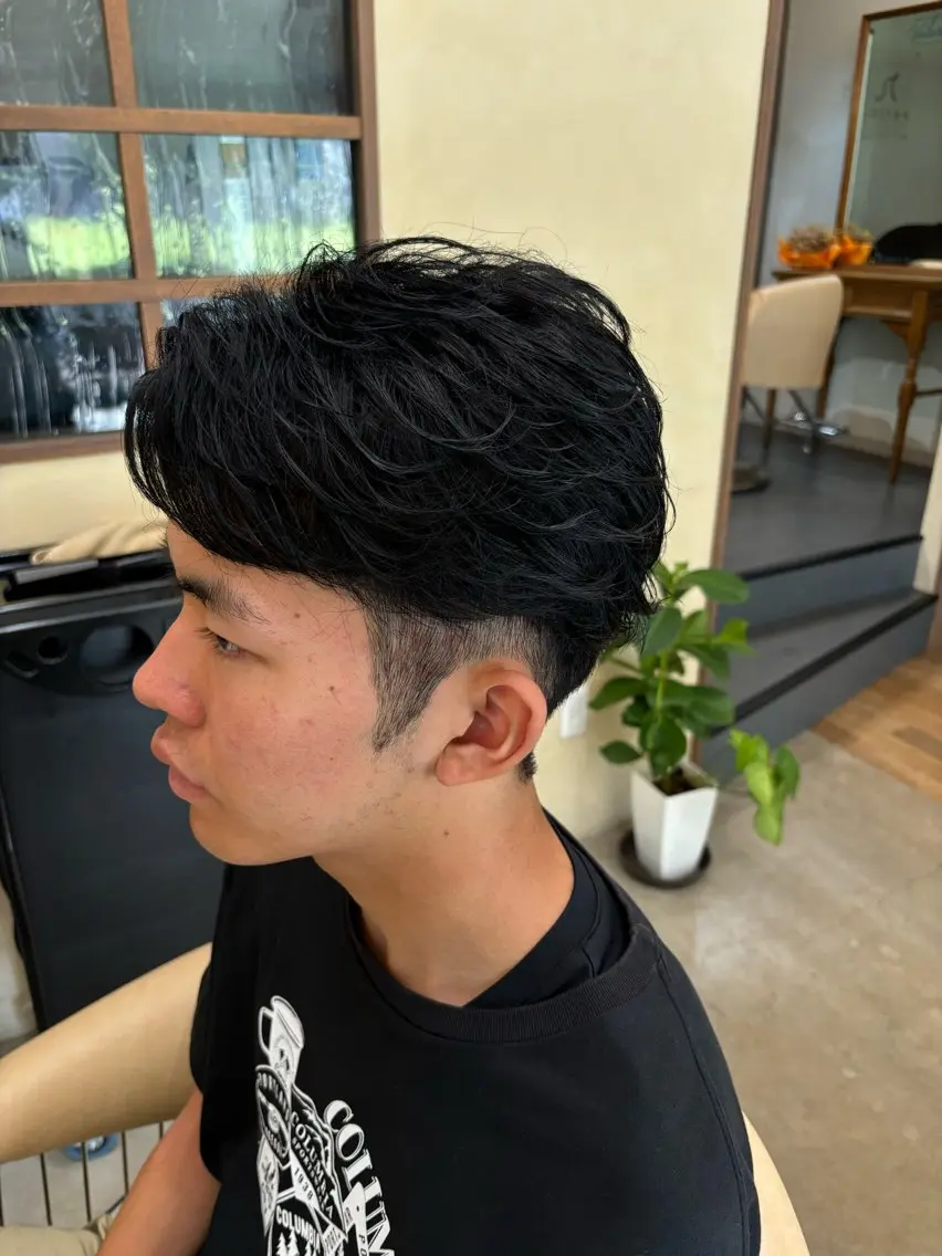 ショート メンズ カット パーマ 鹿児島 TSUBASAのヘアスタイル