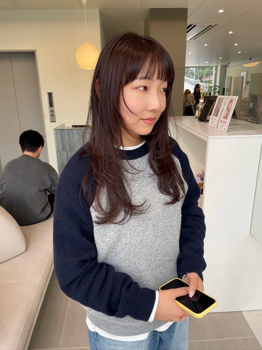 【土日祝限定】透明感カラー＋髪質改善オージュア　栄/矢場/レイヤーカットの写真