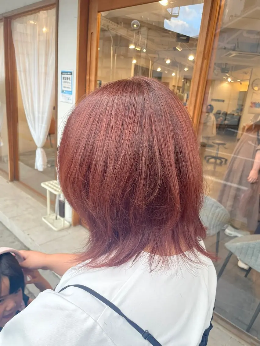 ミディアム くびれヘア くびれレイヤー レイヤーカット ウルフカット カット SHIAN橋本店 🍼りおのヘアスタイル