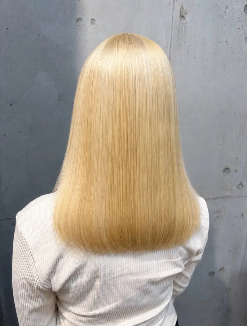 ミディアム カラー ブリーチ ブロンド ヘアカラー [lani ] konatsuのヘアスタイル