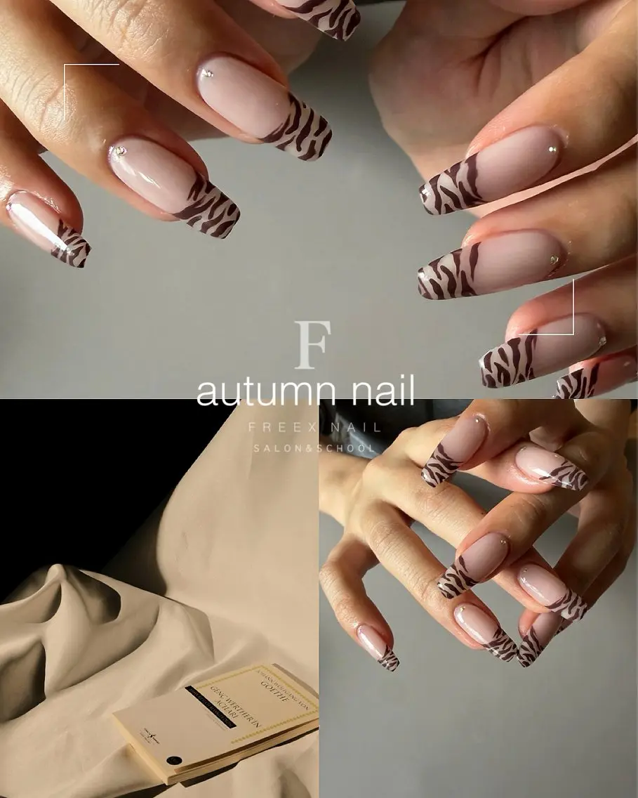 ネイル アニマル柄 ハンドネイル freex nail /ニュアンス/個性派のネイルデザイン