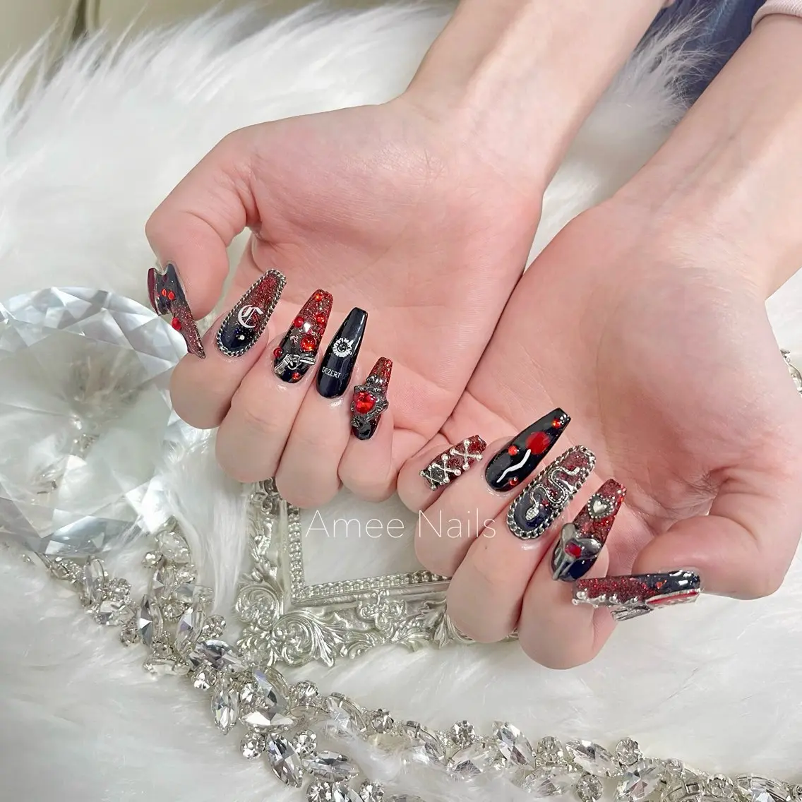 ネイル オーロラネイル クリアネイル フラッシュネイル ジェルネイル グラデーション Amee Nail Salonのネイルデザイン