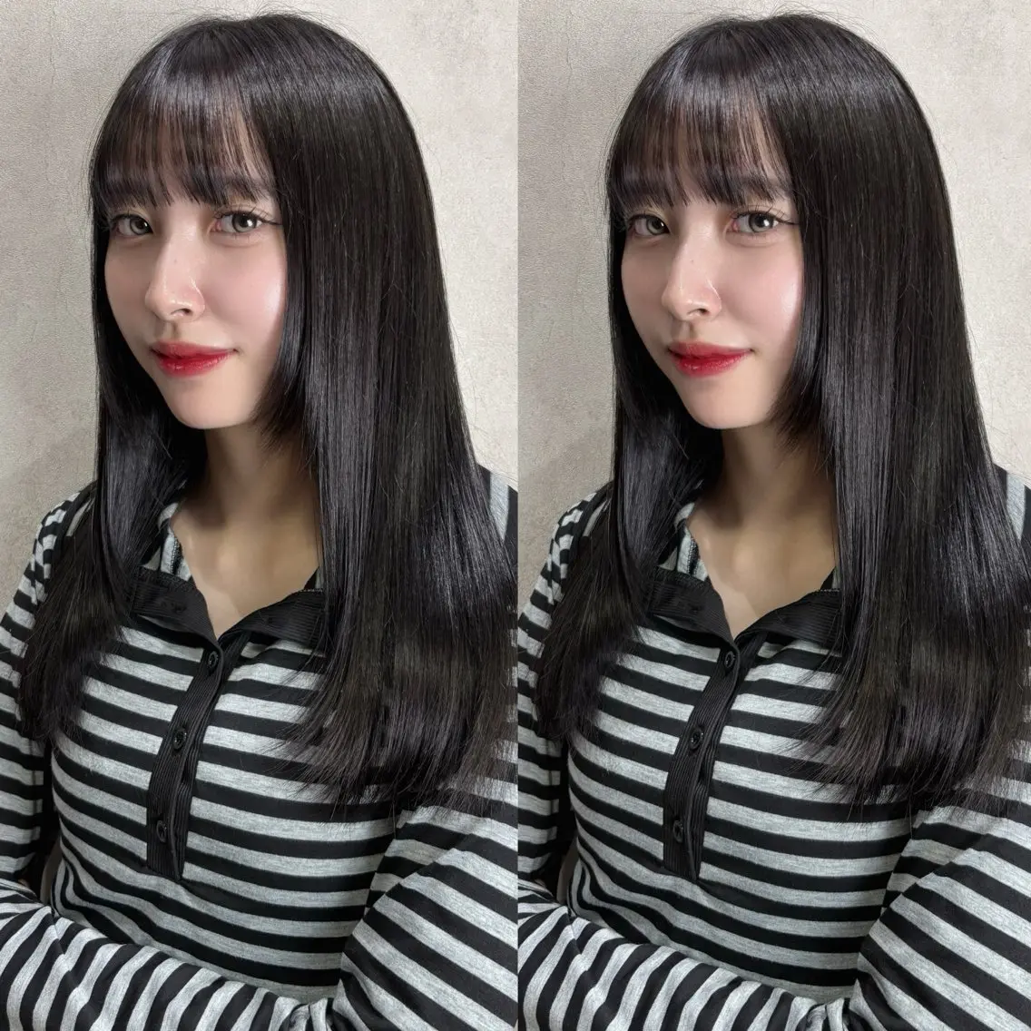 ミディアム カラー Rin♡透明感ピンク 🎀白肌ラベンダーのヘアスタイル