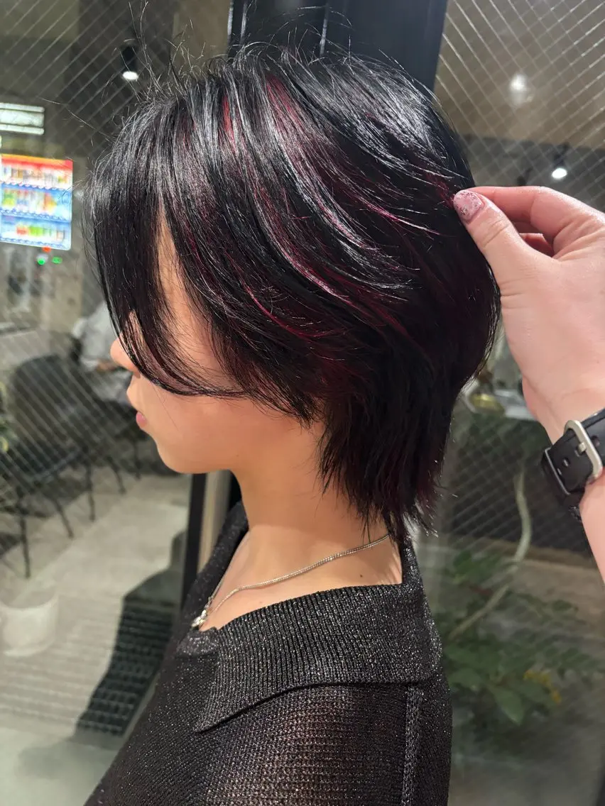 ショート メンズ メンズハイライト ハイライト デザインカラー みさのヘアスタイル