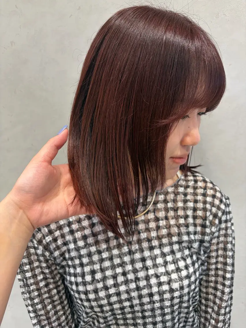 ミディアム ヘアカラー トリートメント ナチュラル／透明感 💎maoのヘアスタイル