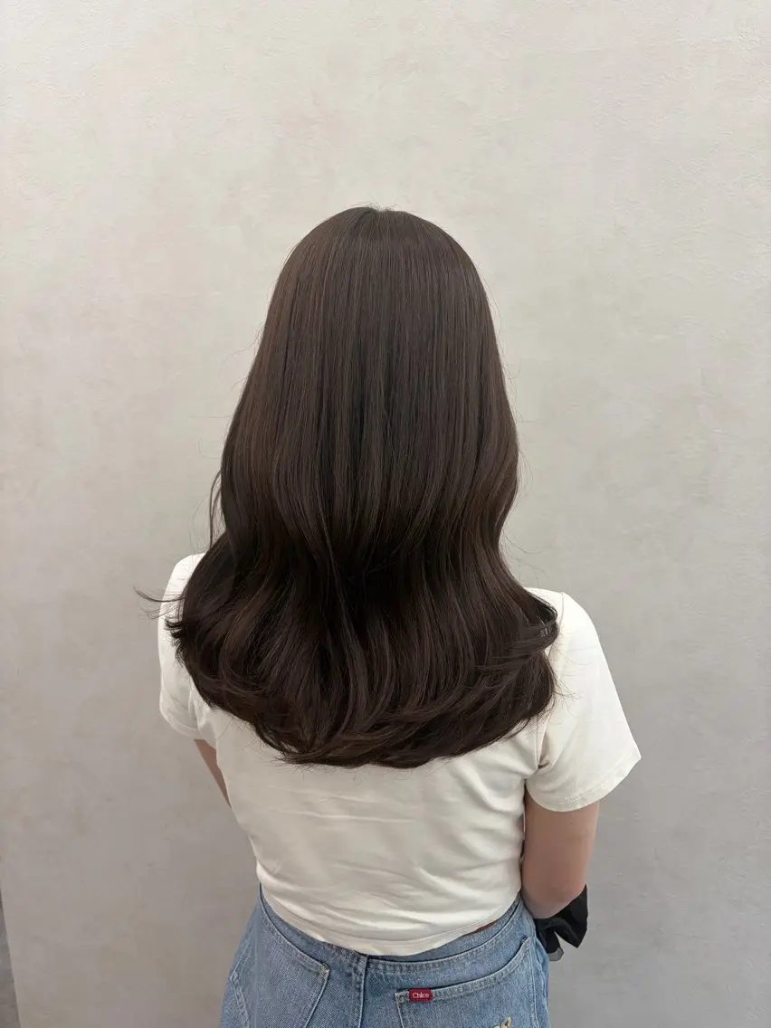 ロング カラー カット ヘアカラー トリートメント 🍐透明感カラー🍐 レイヤー/ベージュのヘアスタイル
