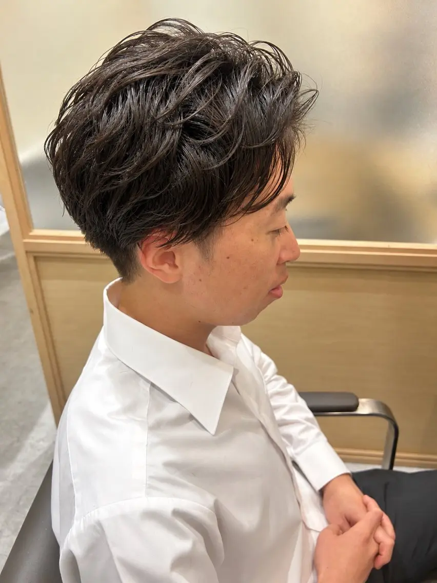 ショート メンズ ケアカラー 髪質改善 カット トリートメント ヘッドスパ 久木原 ゆりのヘアスタイル