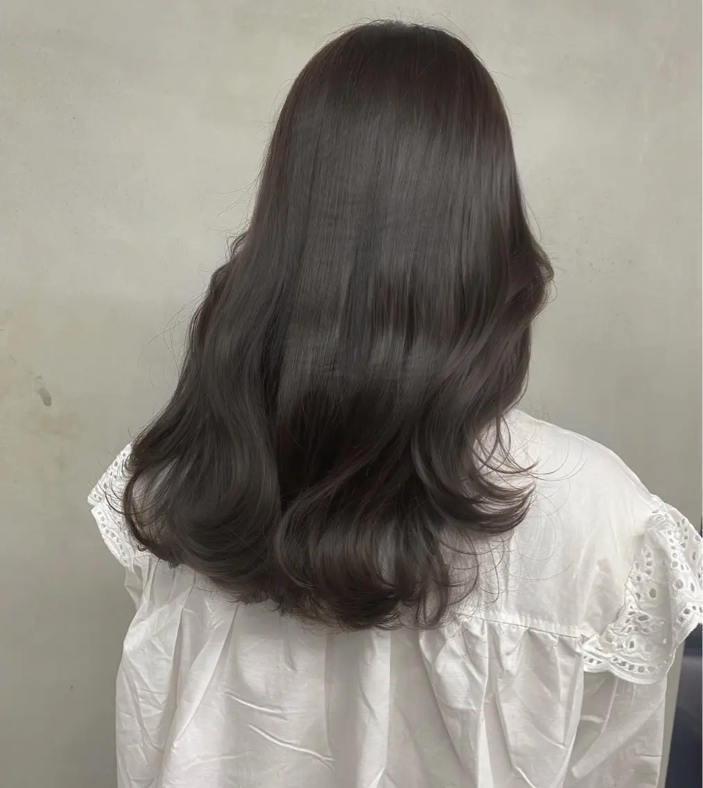 ロング カラー 新宿/韓国ヘア/ 髪質改善ストレートのヘアスタイル