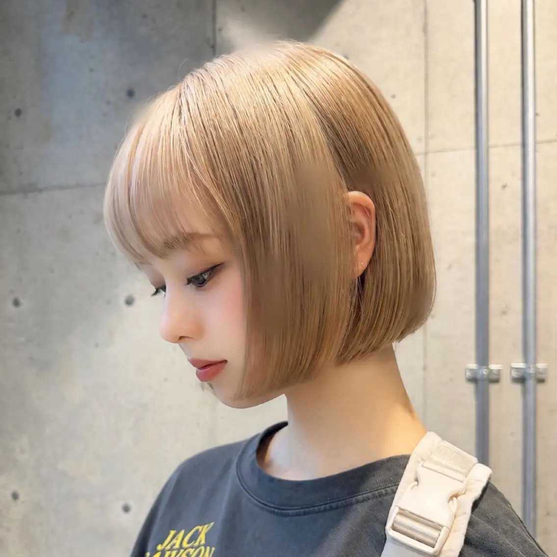 ミディアム カラー ヘアアレンジ カット ヘアカラー トリートメント 💥ボブ/艶髪/ 透明感カラー/陸人のヘアスタイル