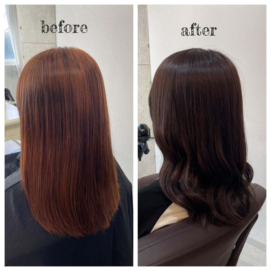 ミディアム カラー ヘアカラー PutiLuca 浅川のヘアスタイル