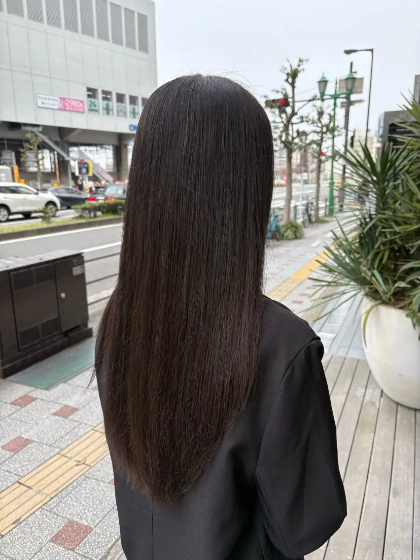 ロング カラー トリートメント ヘアカラー トリートメント 中田 佳也允のヘアスタイル