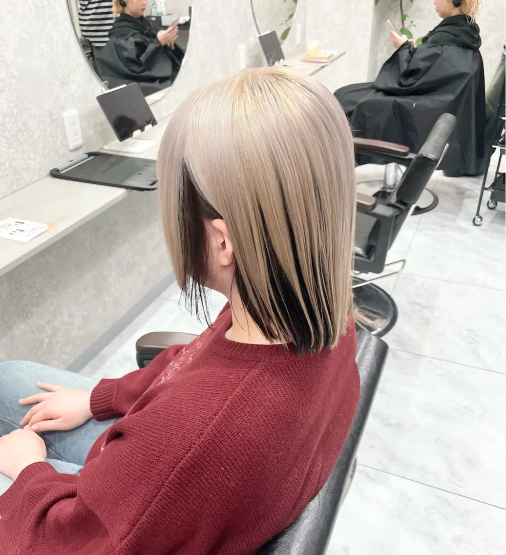 ☔️アンブレラカラー☔️ポイントブリーチ+オンカラー+3stepトリートメント【前処理.中間処理.ケア剤付き✨️】の写真