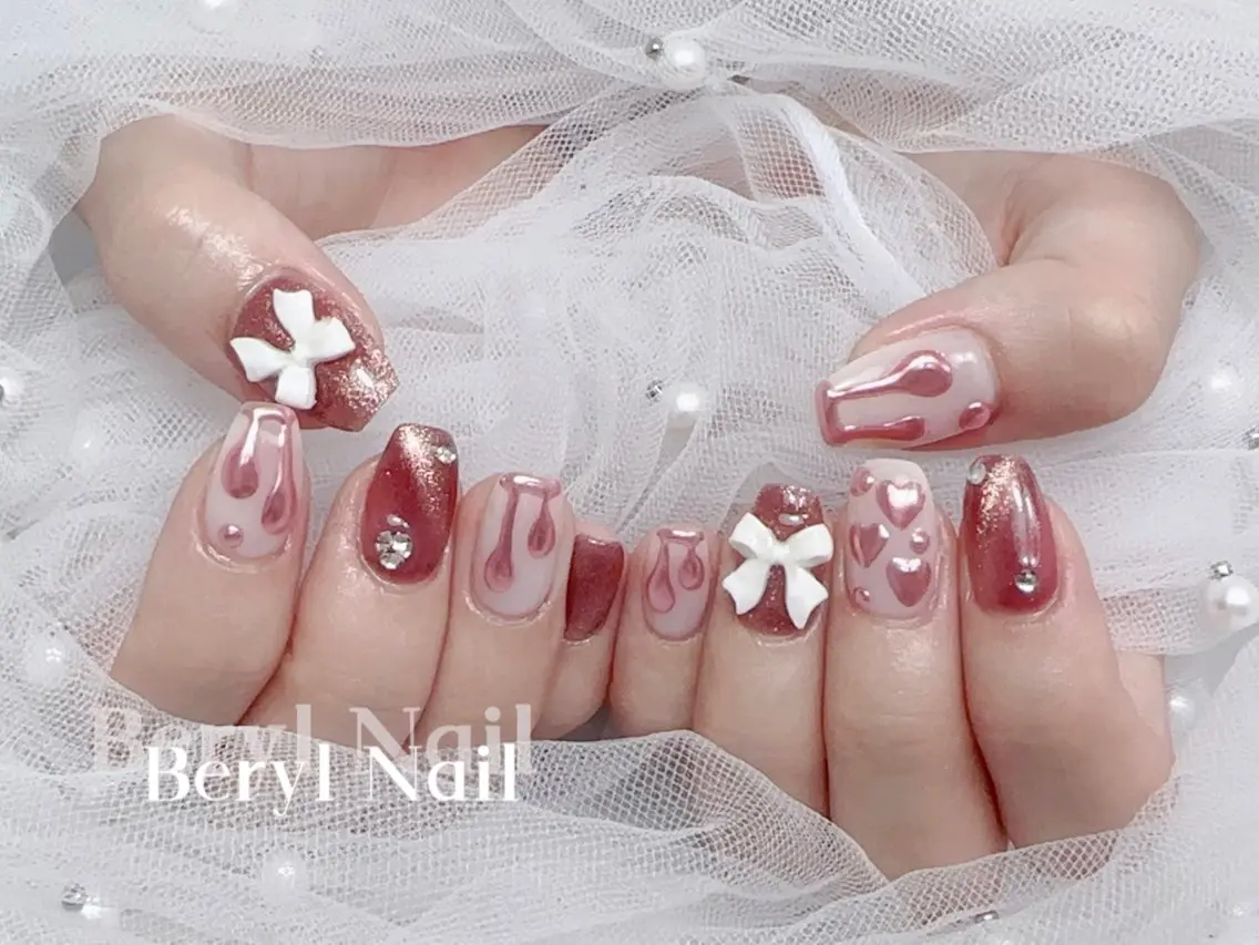 ミディアム Beryl Nail 新大久保のネイルデザイン