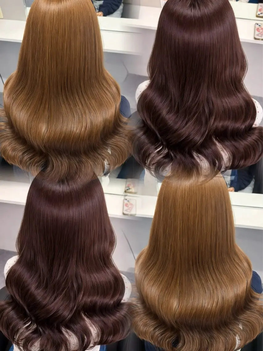 ロング カラー ベージュカラー ブリーチ ブリーチなしカラー カット ヘアカラー トリートメント Romi / amie千葉のヘアスタイル