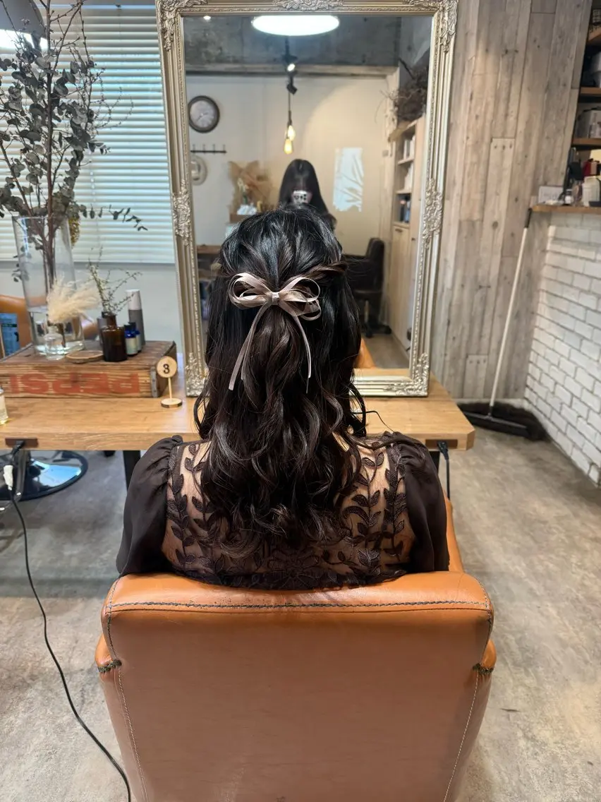 セミロング ヘアセット 𝑯𝑨𝑹𝑬 🧦𝑨𝑶𝑰のヘアスタイル