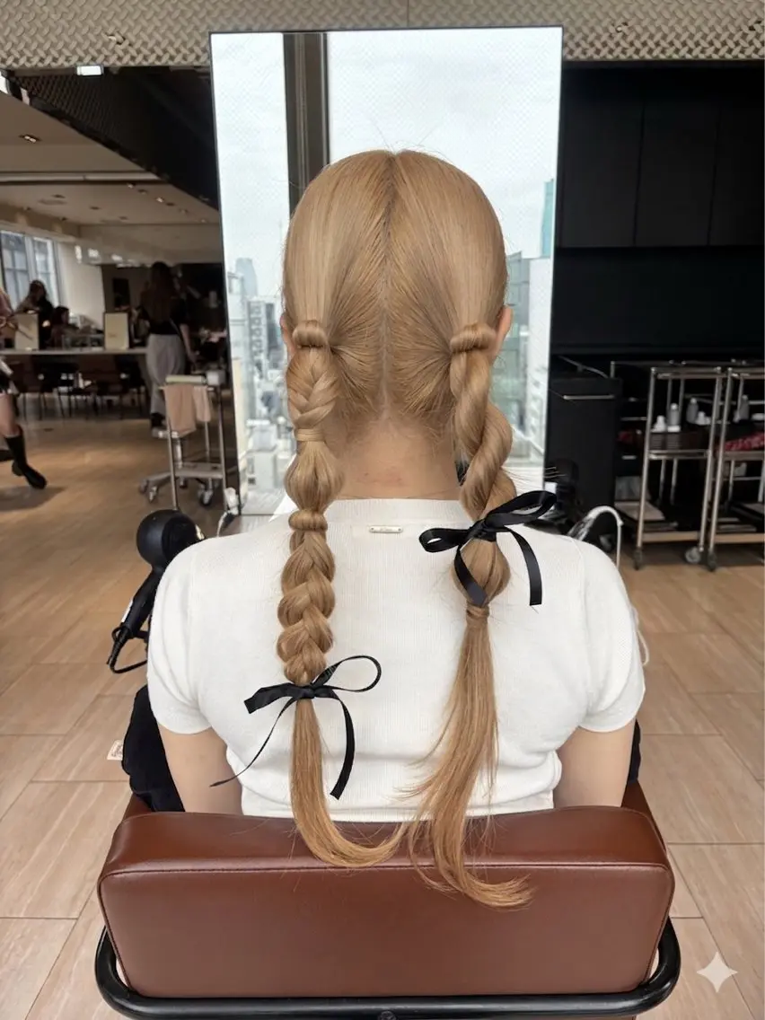 ロング カット ヘアセット 穂積 未優のヘアスタイル