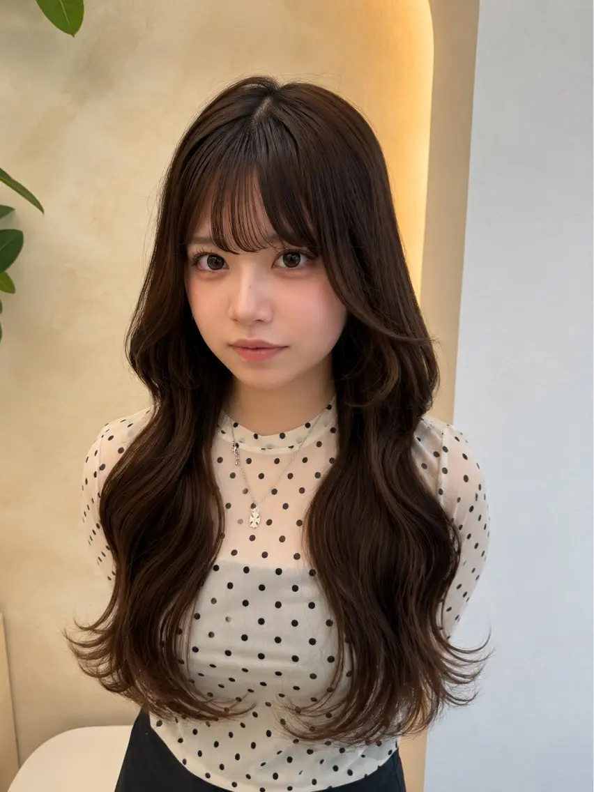 ロング ボブ ロング エクステ 原宿 韓国ヘアNo. 1 プルエク🎀ねねのヘアスタイル