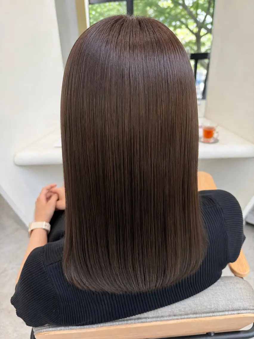 ミディアム カラー ヘアカラー 志村 梨帆のヘアスタイル