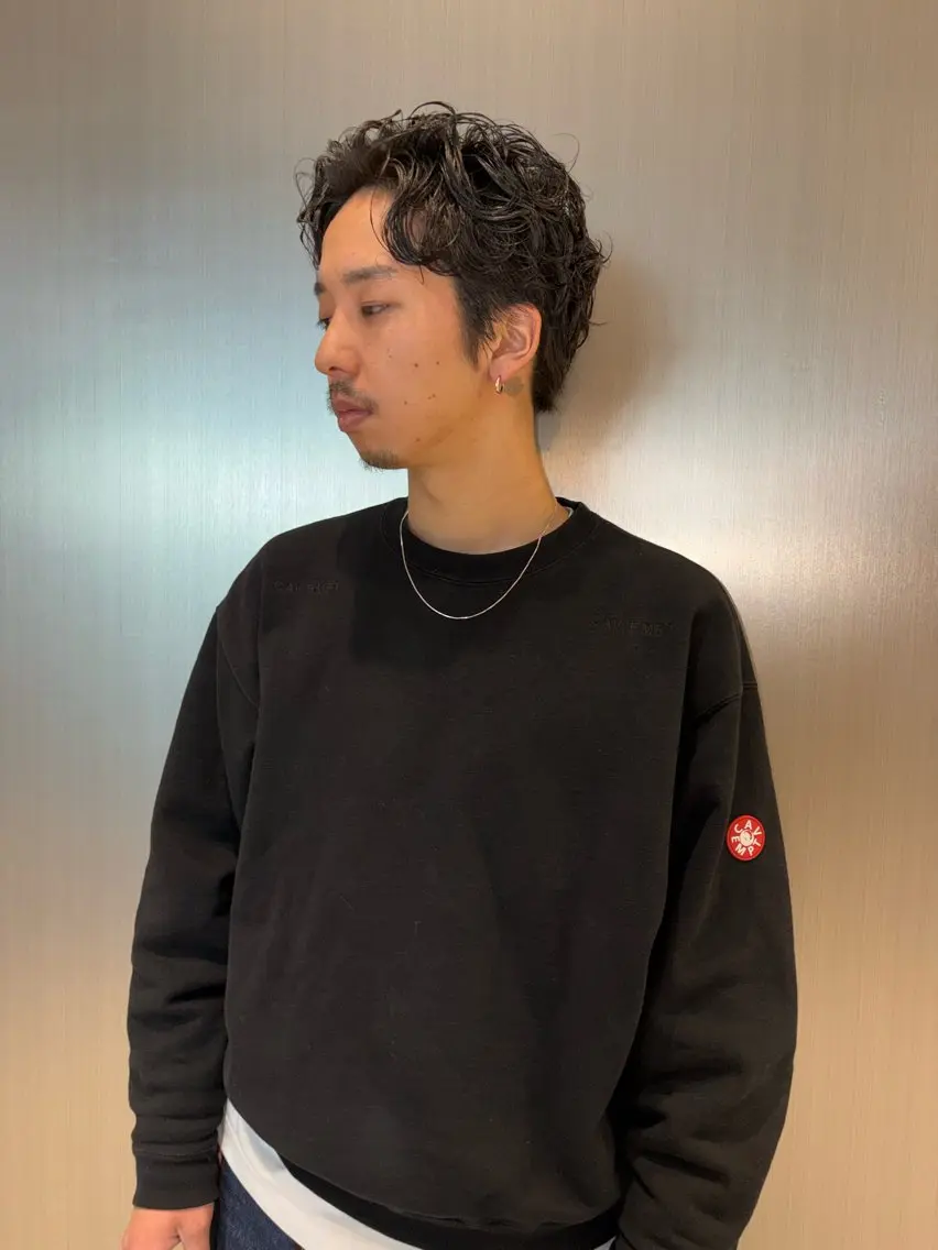 ショート パーマ メンズ カット パーマ 吉武 茂暉のヘアスタイル