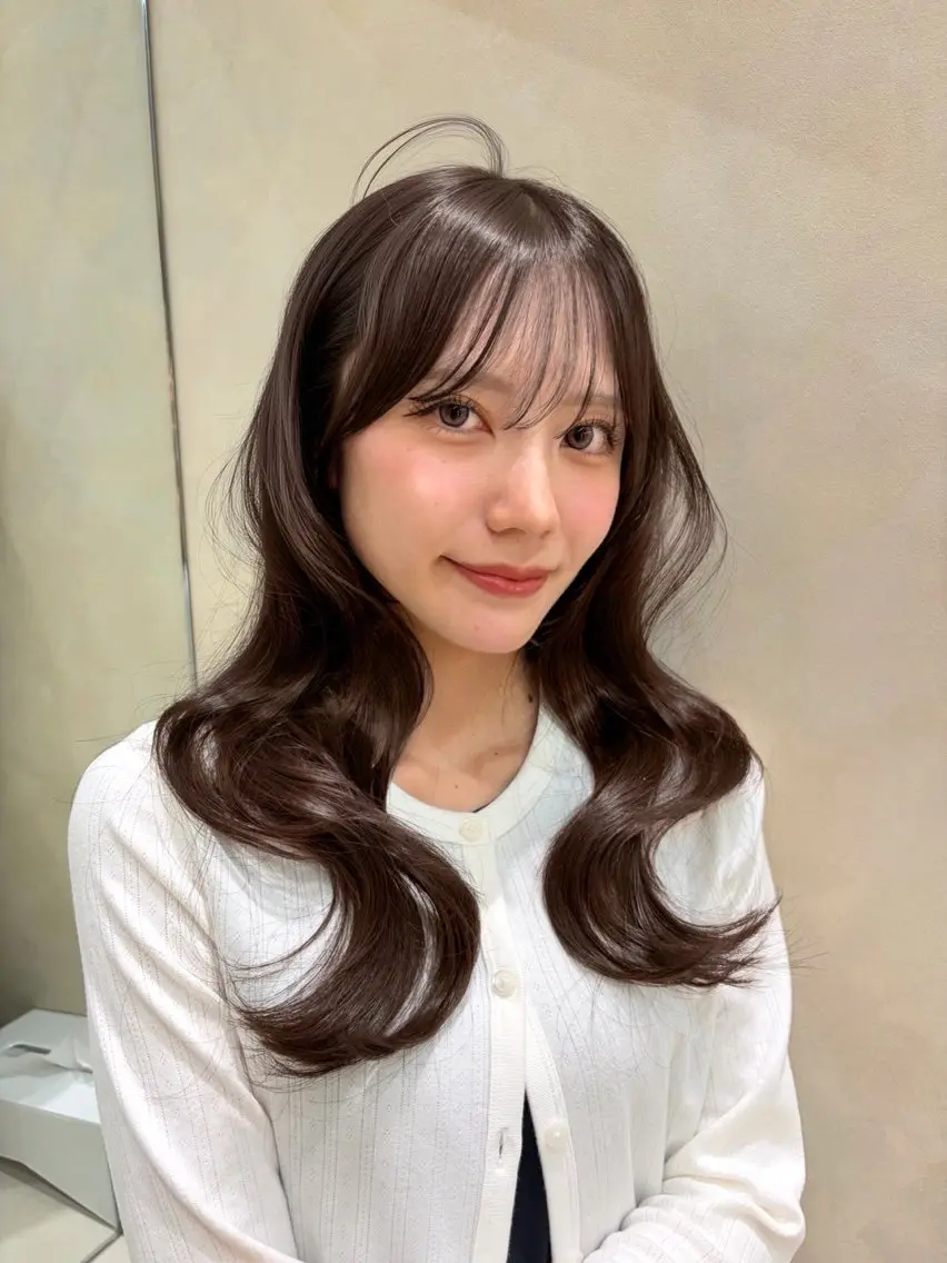 セミロング カラー カット ヘアカラー トリートメント Lond mare レイヤーカット/韓国のヘアスタイル